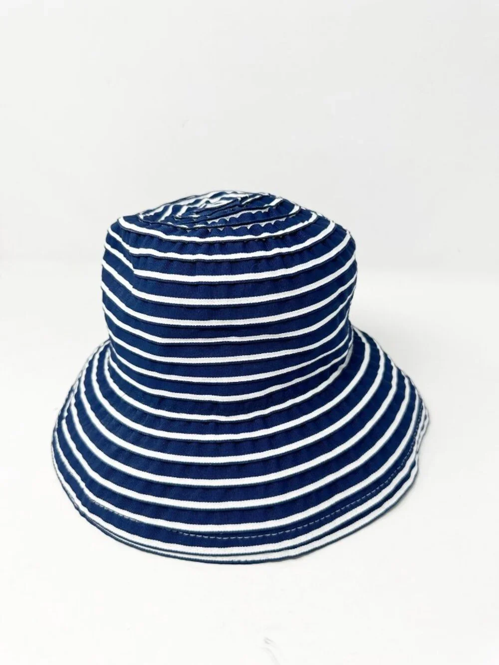 San Diego Hat Co Packable Sun Hat Navy White Stripe Beach Travel Bucket Hat